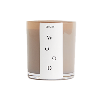 Αρωματικό κερί σε γυάλινο βαζάκι Smoky Wood