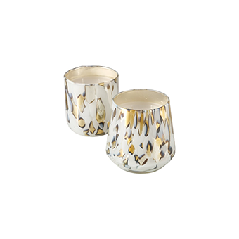 Κηροπήγια σε γυάλινο δοχείο