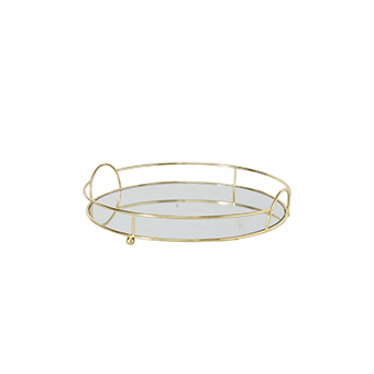 Χρυσός μεταλλικός δίσκος με καθρέφτη