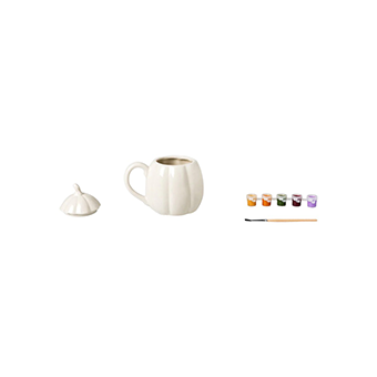 Λευκή κούπα σε σχήμα κολοκύθα diy