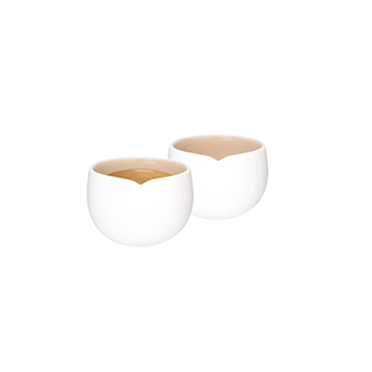White porcelain espresso cup set