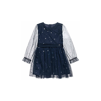 Μπλε φόρεμα από τούλι με καρδιές