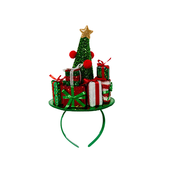 Green Christmas hair band