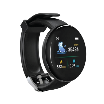 Μαύρο smartwatch D18
