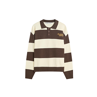 Ριγέ πουλόβερ με γιακά πόλο