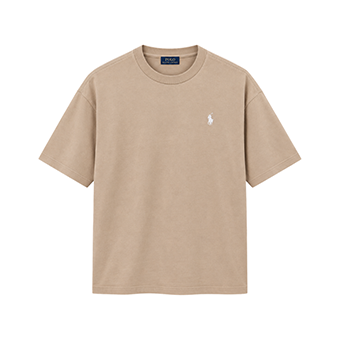 Μπεζ t-shirt με λογότυπο, Polo Ralph Lauren