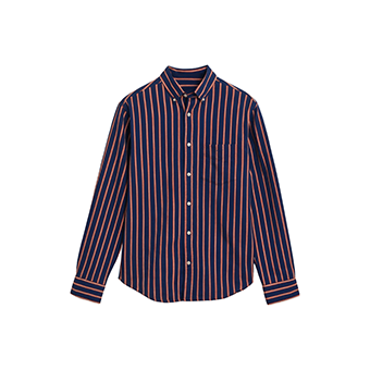 Ριγέ πουκάμισο Twill σε κανονική γραμμή