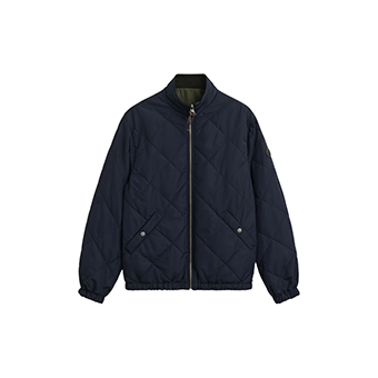 Μπλε καπιτονέ μποφάν διπλής όψης