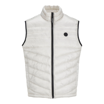 Λευκό καπιτονέ γιλέκο με λογότυπο