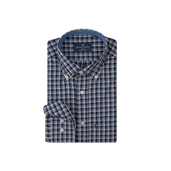 Μπλε καρό πουκάμισο regular fit