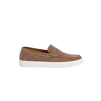 Ανδρικά καφέ δερμάτινα loafers