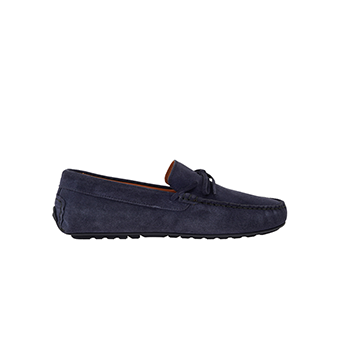 Ανδρικά μπλε suede loafers, Giovanni Morelli