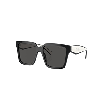 Black square sunglasses with white details, Prada