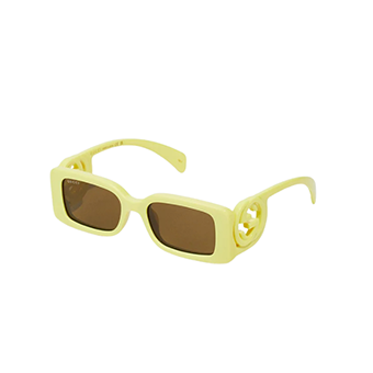 Yellow square sunglasses, Gucci