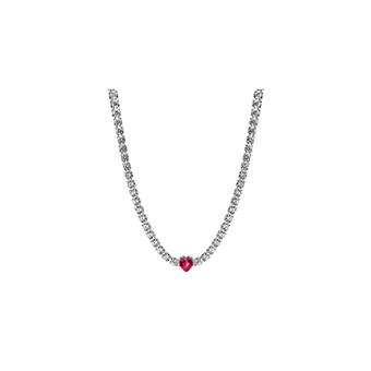  Τσόκερ με καρδιά και στεφάνι με πέτρες