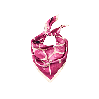 Pink scarf with flowers
