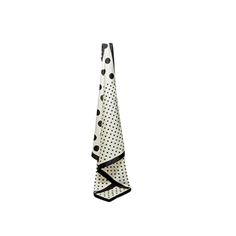 Black and white polka dot scarf