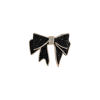 Μαύρο κοκαλάκι μαλλιών φιόγκος με στρας