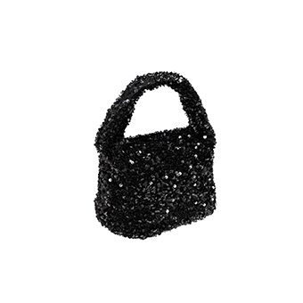 Μαύρη τσάντα χειρός με παγιέτες