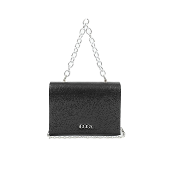 Μαύρο τσαντάκι clutch με αλυσίδα