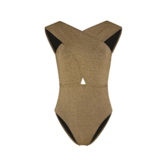 Χρυσό ολόσωμο μαγιό Coral, KIÓHNE