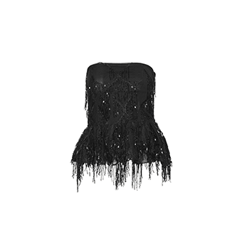 Μαύρο bubble τοπ με παγιέτες, Rotate