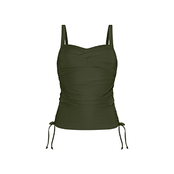 Σκούρο πράσινο tankini Shaping Luna