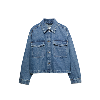 Jean τζάκετ με εξωτερικές τσέπες