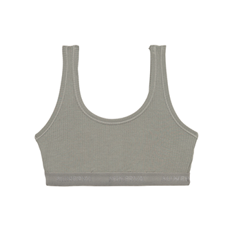 Γκρι bralette top με φαρδιά τιράντα
