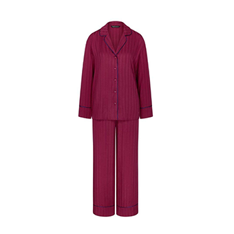 Μπορντό set πυτζάμες Amourette Jacquard