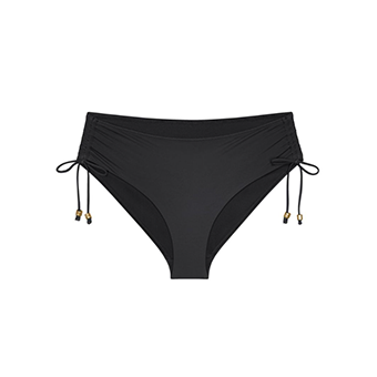 Μαύρο bikini σλιπ μέτριας κάλυψης με ρυθμιζόμενες πλευρές