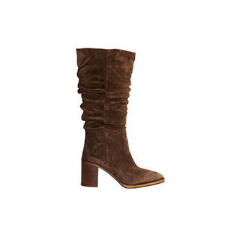 Καφέ μπότες με σούρες