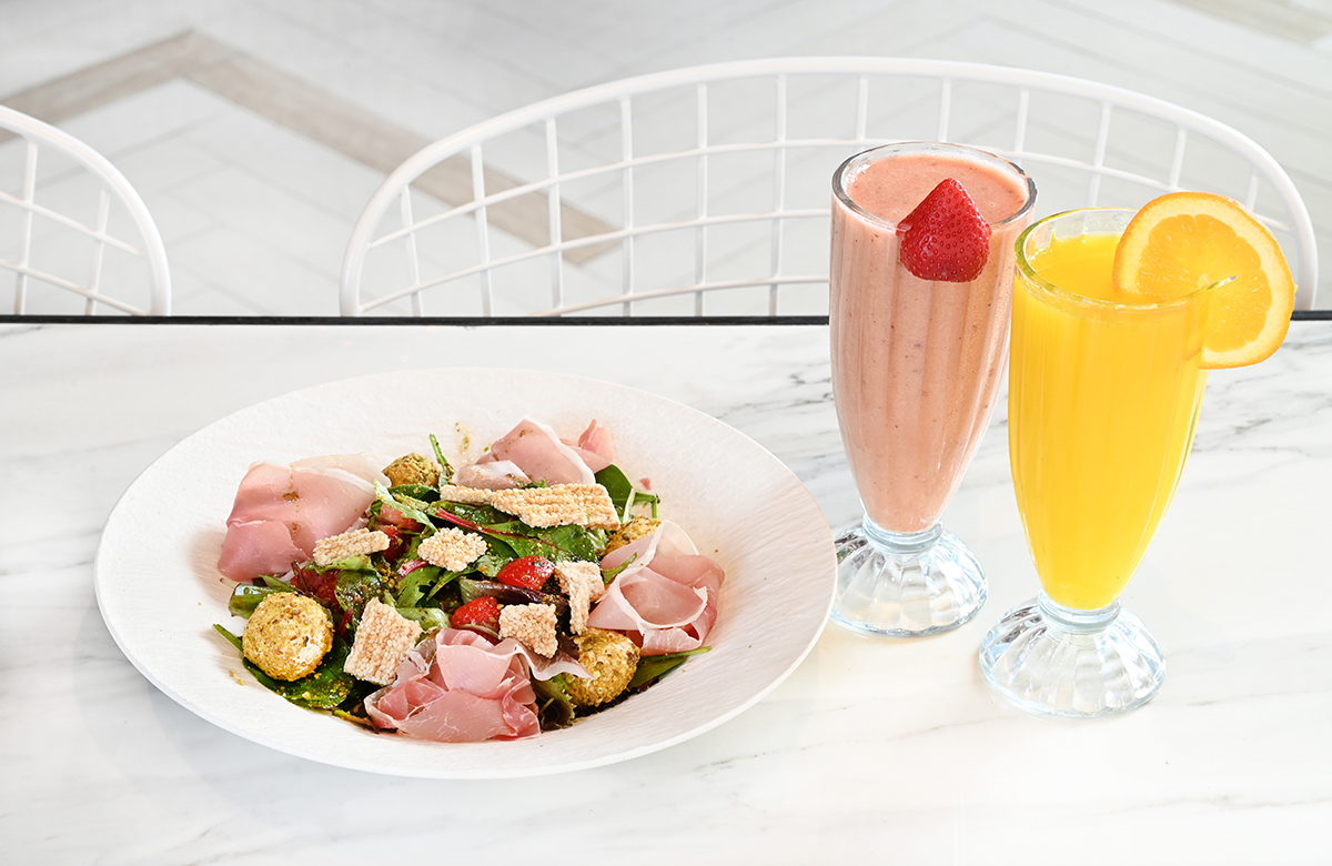 Healthy drinks and snacks